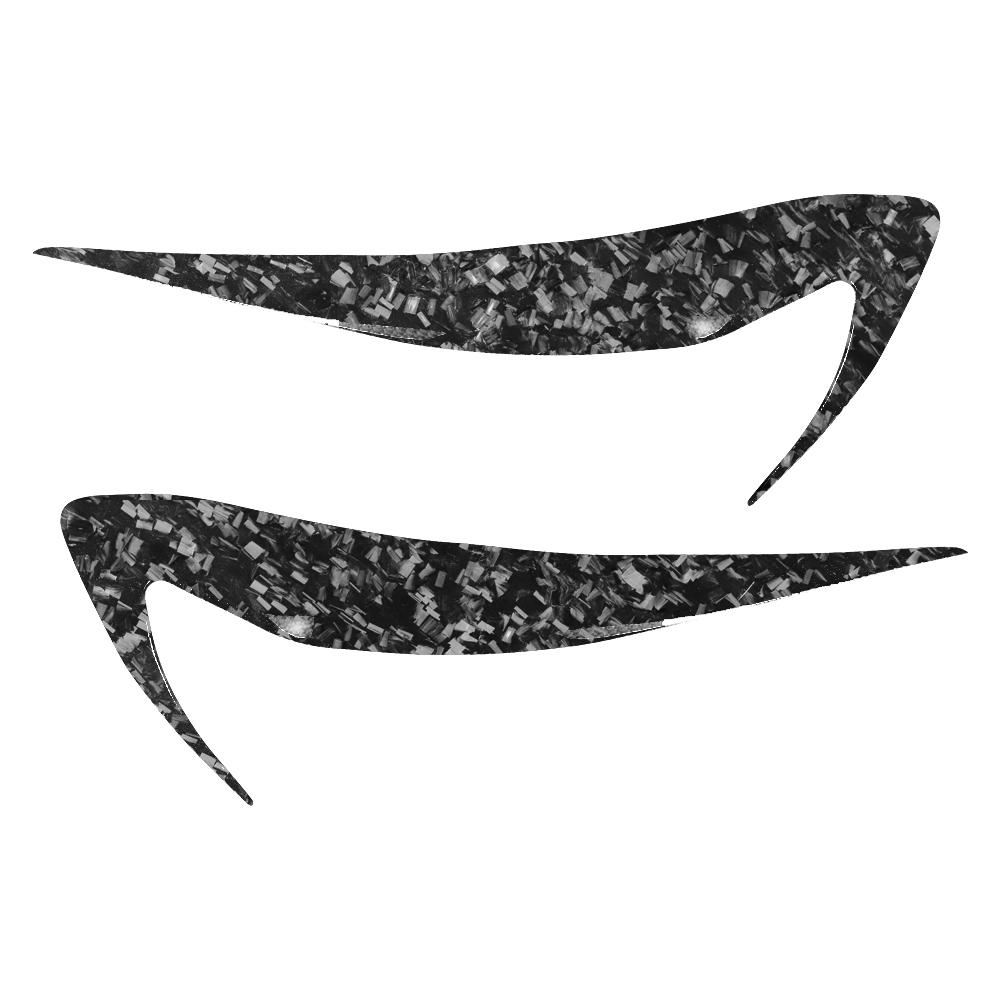 For Subaru Forester 2013-2018 Real Dry Carbon Fiber Front Headlight Eyelid Eyebrow Cover Panel Trim Car Accessories Modification