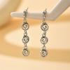 Vintage Metal Spiral Dangle Earrings for Women Fashion Simple Geometric Swirl Long Drop Earring Piercing Ear Jewelry Accessories