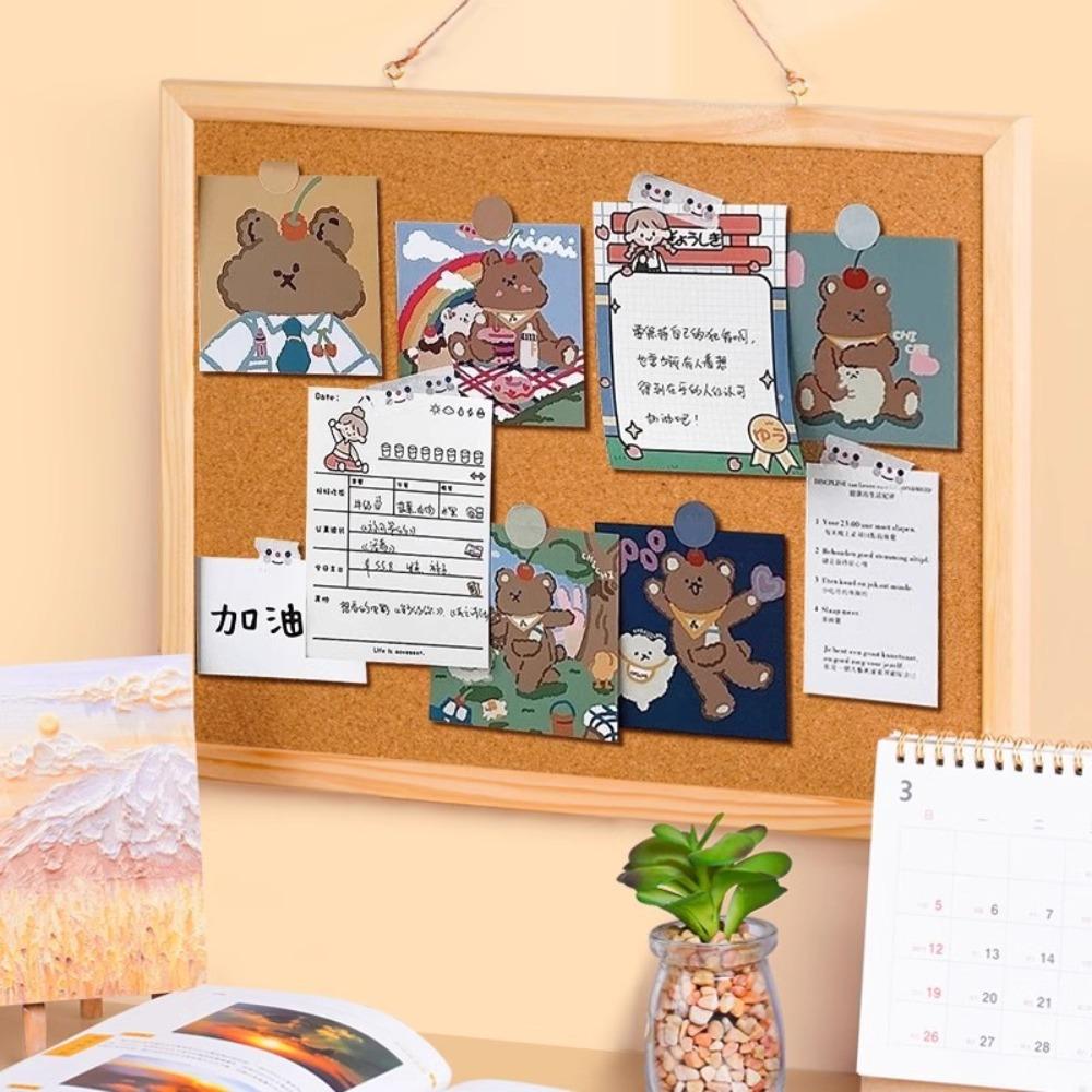 Wall Hanging Photo Display Board Double-sided Memo Board Home Decoration Cork Notice Board  Office