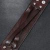 Men Bracelet Faux Leather Solid Color Smooth Punk Style Button Closure Lightweight Individual Cross Strap Men Accessory