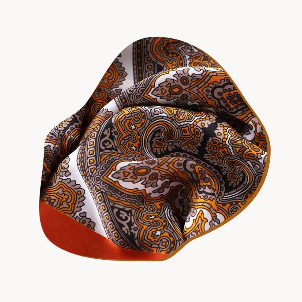 110x110cm Pullover Scarf Women Large Handkerchief Fashion Silk Scarf