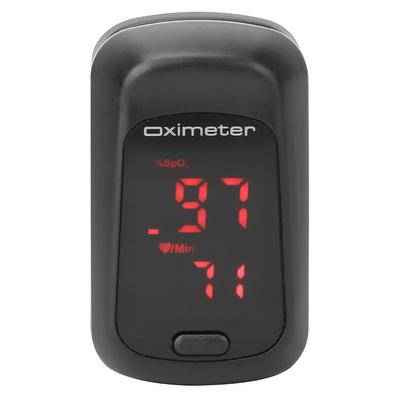 Напальцевый SpO2 Измеритель Монитор Насыщения Кислородом Питание от Батареек OLED Пульсоксиметр на Палец (черный)