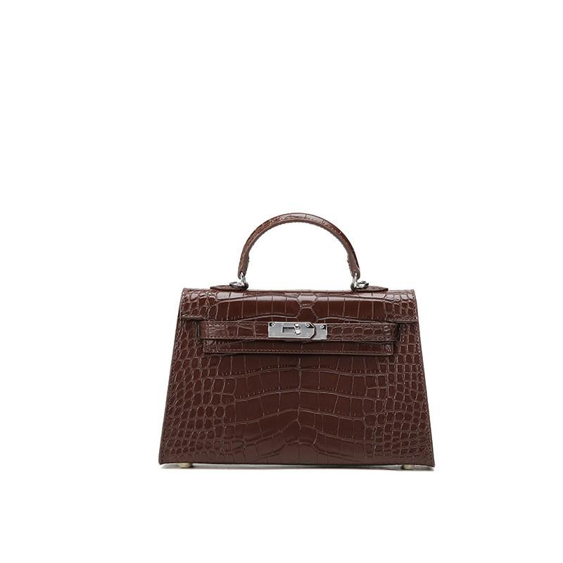 Crocodile Texture Leather-look Tote Bag Women Stylish Shoulder Crossbody Handbag Medium Size Urban Chic Design
