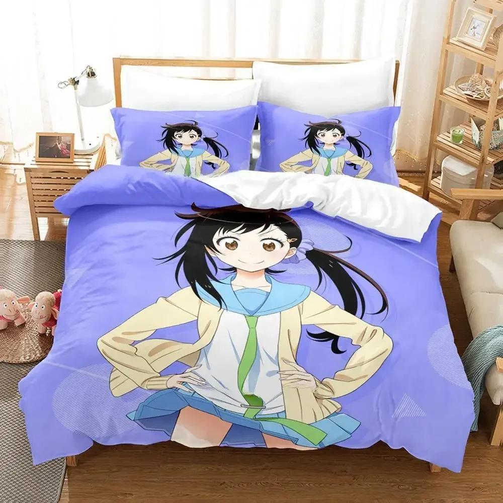 Новый комплект постельного белья Nisekoi Single Twin Full Queen King Size Bed Set Adult Kids Bedroom Duvetcover Sets 3D Print Anime Bed Set