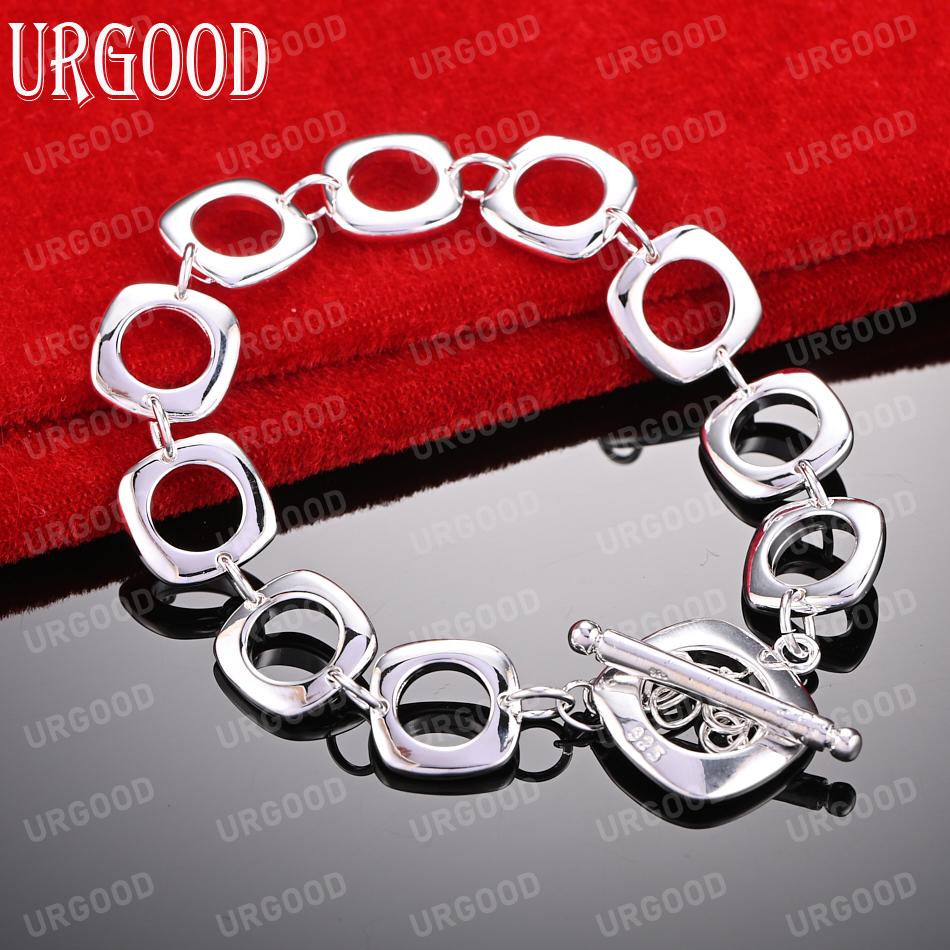 Классическая квадратная цепочка из стерлингового серебра 925 пробы, модные свадебные украшения