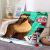 3D cartoon cute M-Masha and Bear blanket flannel home sofa bed bedroom warm portable children's gift picnic sleep soft blanket