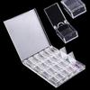 20 Grids Transparent Acrylic Nail Art Decorations Storage Box Rhinestone Beads Container Case