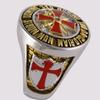 Кольцо из нержавеющей стали размера 7–14 в масонском стиле тамплиера Hoc Signo Vinces Knight