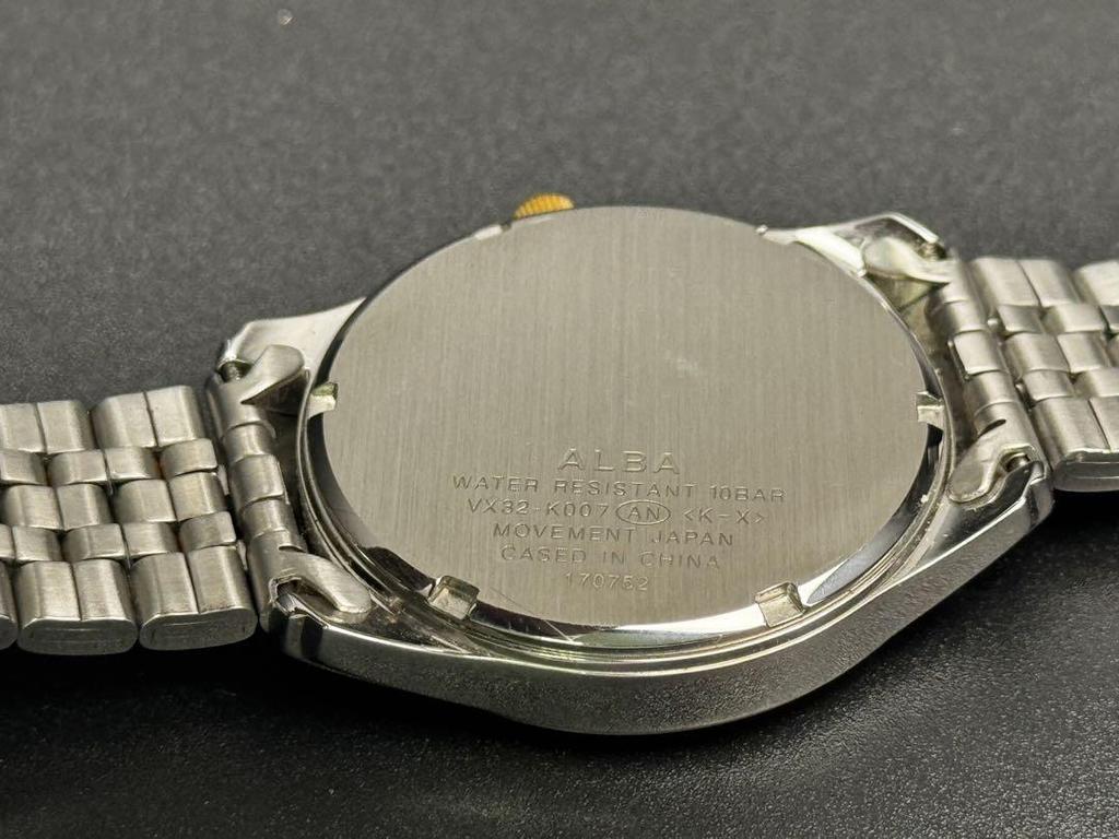 [USED] ALBA Analog Wristwatch, Silver/Gold, Battery Replaced, Working Condition