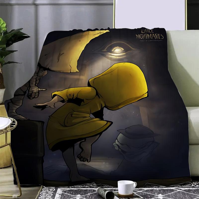 Плед с принтом хоррор-игры Little Nightmares Пледы для пикника Теплый плед Мягкий удобный плед Для дома в путешествие Подарок на день рождения
