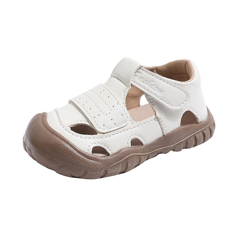Toddler Open-Toe Breathable Sandals With Soft TPR Sole Anti-Collision Closed-Toe Design Boys Girls 1-4 Years