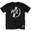 Белая черная футболка унисекс с логотипом Public Image Ltd