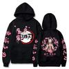 Demon Slayer Anime Hooded Kamado Nezuko Printed Men Hoodies Comfortable Unisex Oversized Sweatshirt Harajuku Streetwear