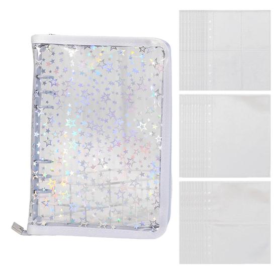 Органайзер для наклеек, папка-регистратор, А5, книжная оболочка с отрывными листами, блестящая обложка, регулируемый дизайн, многоразовая книга-наклейка, держатель для альбома, дисплей для хранения книг