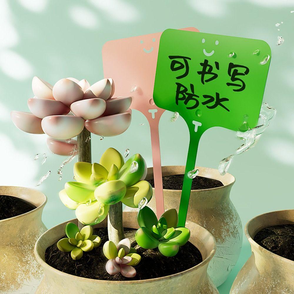 100Pcs T-type Sign Tags Garden Plant Labels Plastic Name Tag Writable Plastic Marker Tags