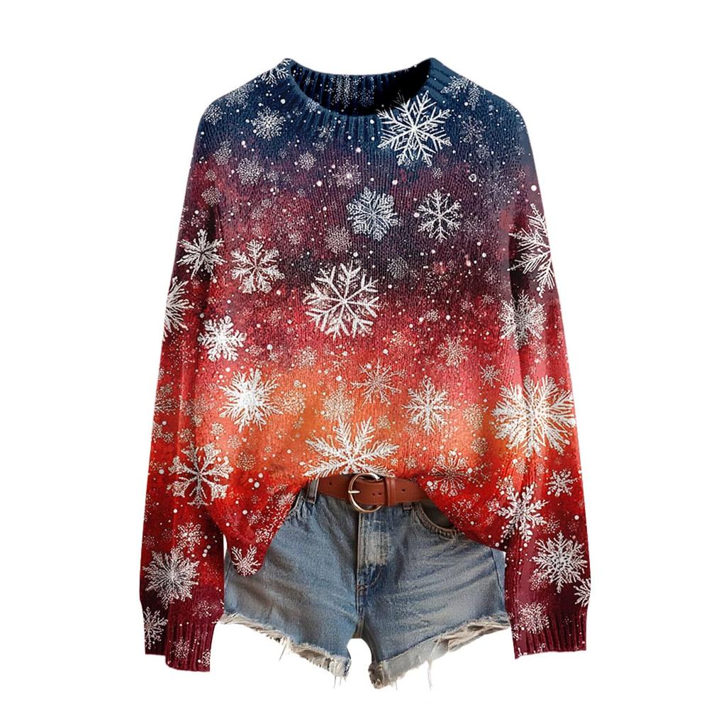 Женский смешной женский рождественский свитер с круглым вырезом, рождественский джемпер, рождественский наряд, уродливый свитшот, рождественский костюм