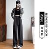 Grey Wide-leg Pants Women's Autumn New Casual Loose Straight Small Large Size Wutong Sports Sweatpants