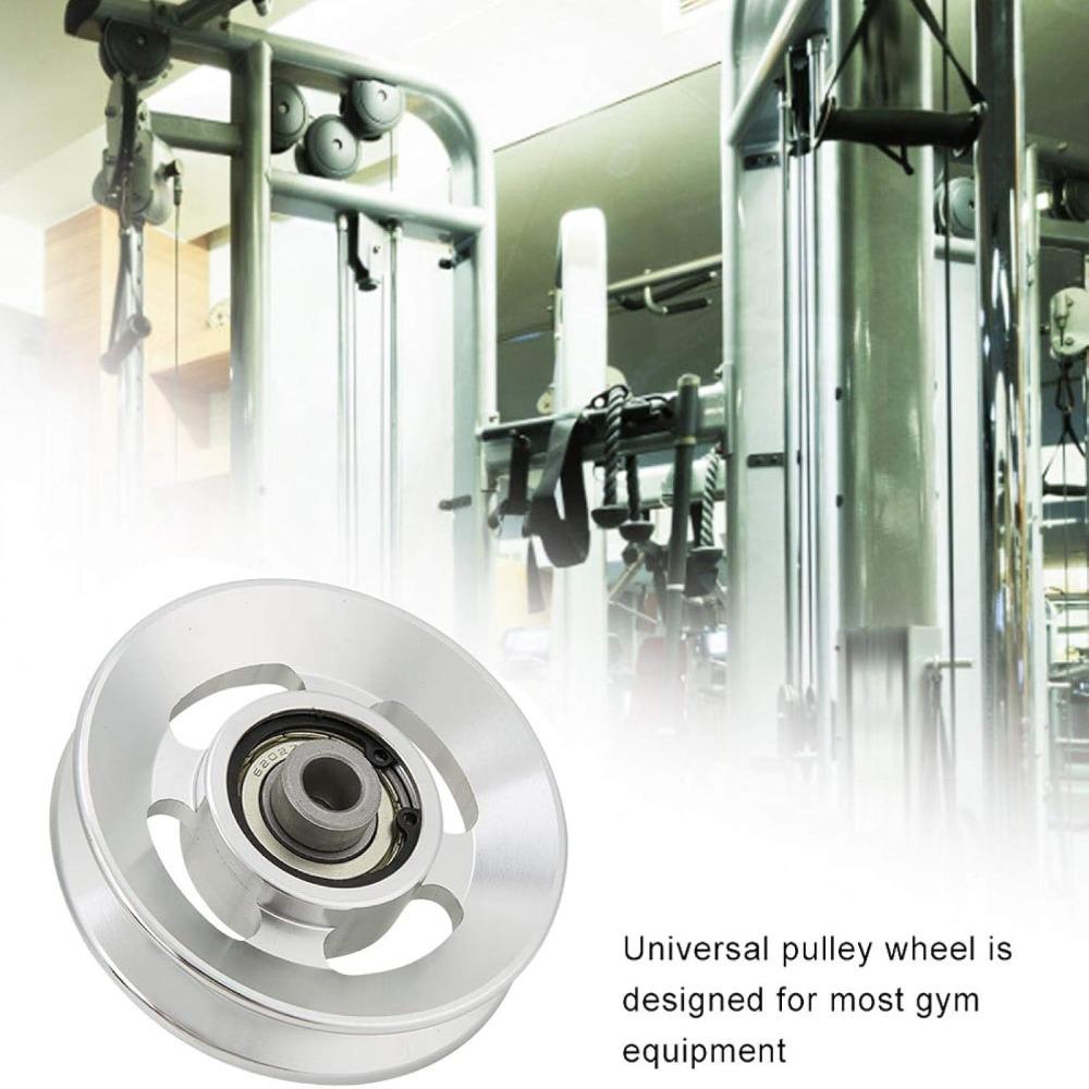 Aluminium Alloy Fitness Pulley Wheel Silver Pulley Wheel Precise Gym Pulley Wheel Home Gym Upgrade