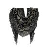 New Tassel Scarf for Women Leopard Print Autumn and Winter New Wool Blended Triangle Scarf Shawl Retro Fashion Shawl