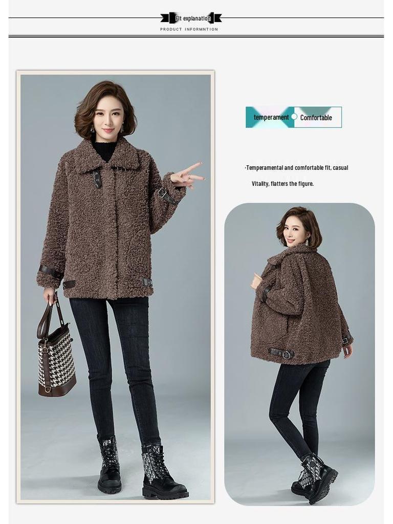 Стильная женская дубленка 2024 года - Универсальная куртка из овчины для осени и зимы