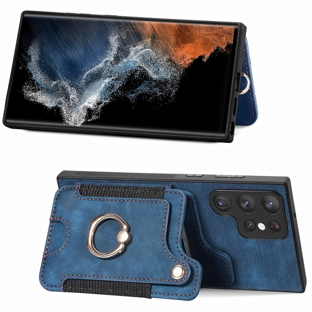 D4 Чехол для Samsung Galaxy S22 Ultra 5G с блокировкой RFID, держатель для карт, чехол в стиле ретро