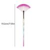 Большая плоская кисть для хайлайтера и румян, веерообразная кисть для макияжа, кисть для пудры, кисть для лица, корейская, мягкая, уютная, для ровного цвета, инструменты для женщин