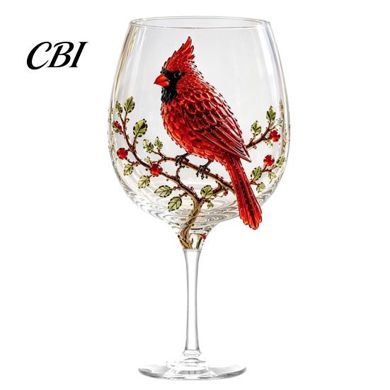Gift for Mother on Birthday 3D Hummingbird Stemless Goblet, Floral Pattern Elegant Decorative Glass Aesthetic Kitchen Glassware Cup, Garden