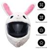 1 PC Moto Cartoon Rabbit Helmet Ornament Set Animal Mask Motorcycle Accessories Cartoon Rabbit