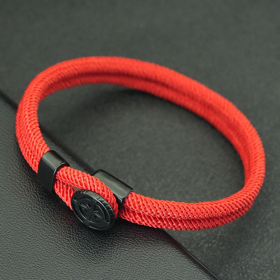 Классический двухслойный браслет из миланского шнура для мужчин, ручная работа, черная застежка, обертывающая цепочка, браслет на запястье, мужской, для активного отдыха, езды, повседневные аксессуары