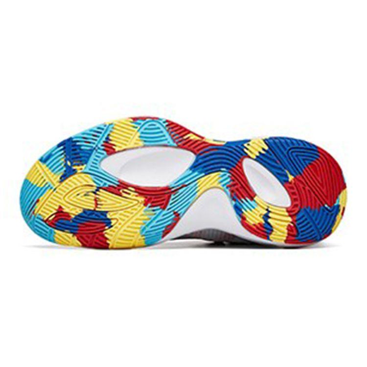 Anta Kids Basketball Shoes High Top Anti-Slip Shock Absorbing Wear-Resistant Kids Sneaker White Black 312221111-1