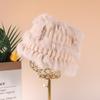 Winter Rabbit Fur Hat Female Face Small Versatile Hairy Bucket Hat Plush Knitted Wool Hat