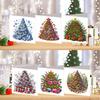 6pc/Set Diamond Painting Christmas Cards DIY Diamond Art Cards Christmas Snowman Flower Theme Greeting Card Blessings and Wishes