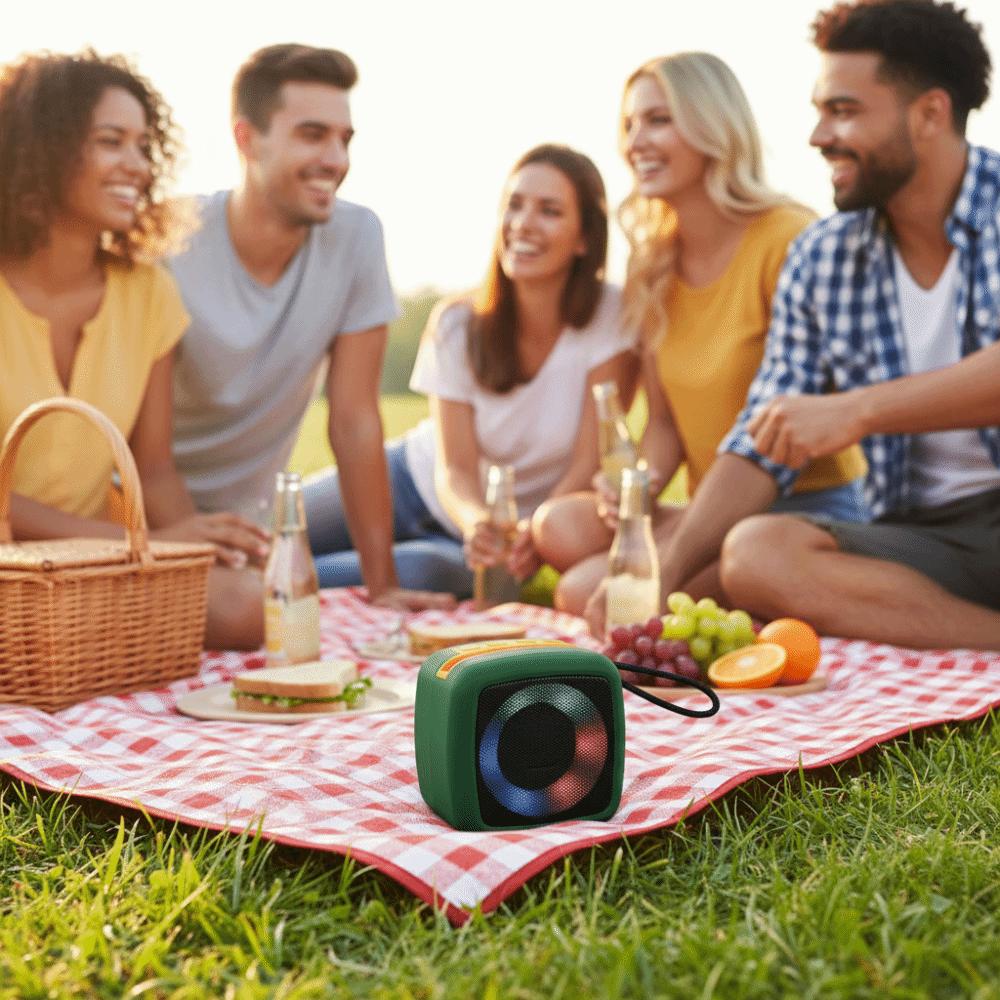360 Stereo Sound Portable Speaker Rechargeable Battery Wireless Speakers Loudspeaker Outdoor Use