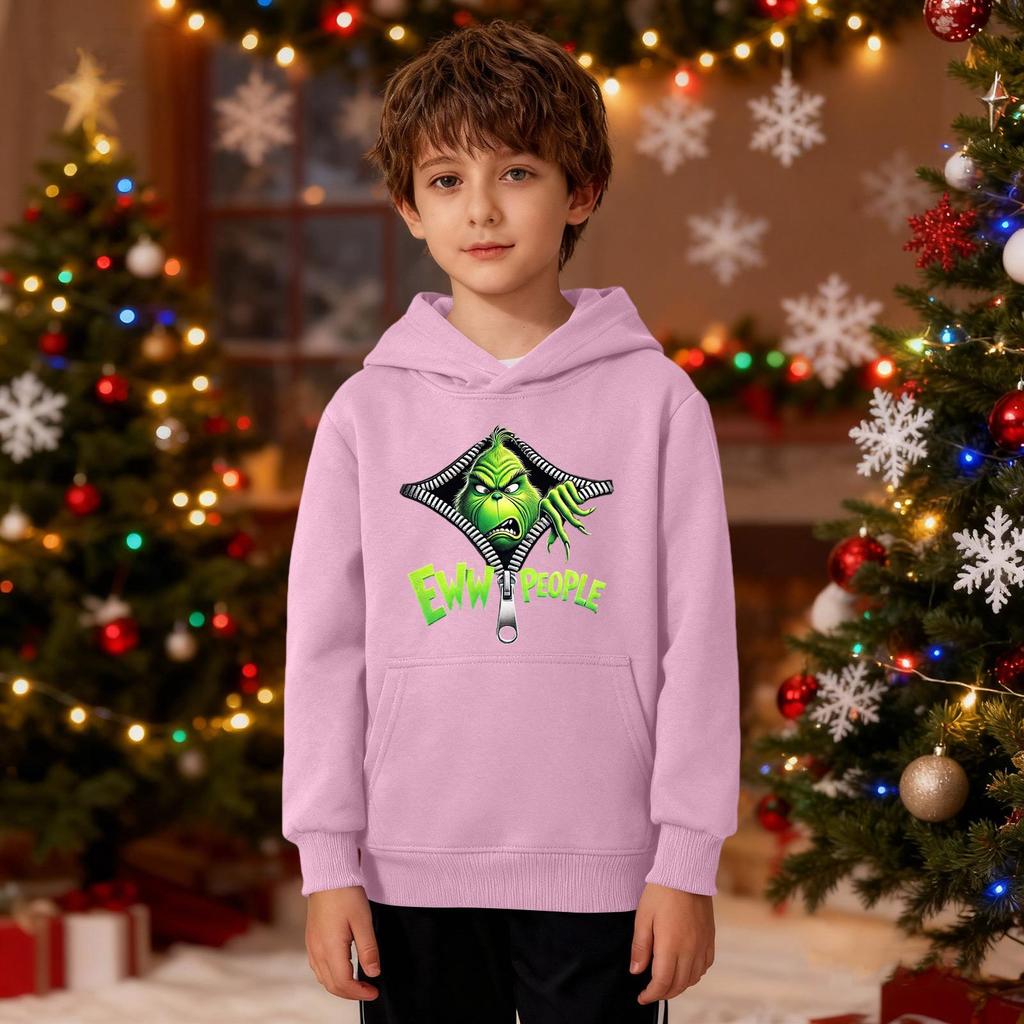 Рождественский свитшот для мальчиков и девочек, уродливая рождественская футболка, свитшот с круглым вырезом, для малышей, с длинным рукавом, пуловер, наряд, топы