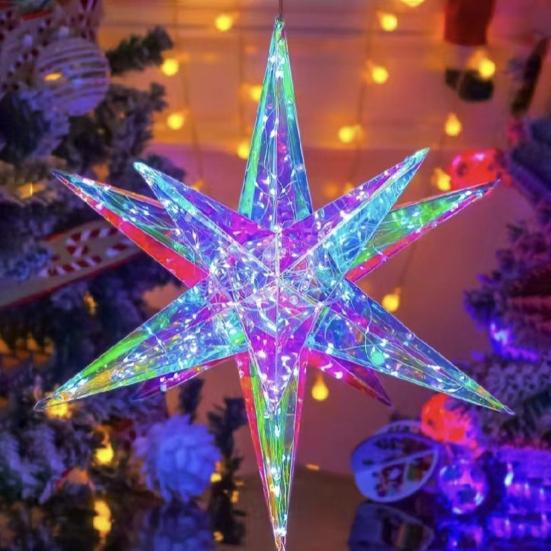 Светодиодные рождественские украшения, красочные светящиеся украшения для елки, USB-плагин, рождественские украшения для внутреннего и наружного освещения, праздничная атмосфера