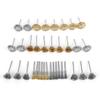 36pcs Brass Wire Steel Wire Brush Set Pen Flat Cup Shaped Polishing Wheel Rotary Tools Kit