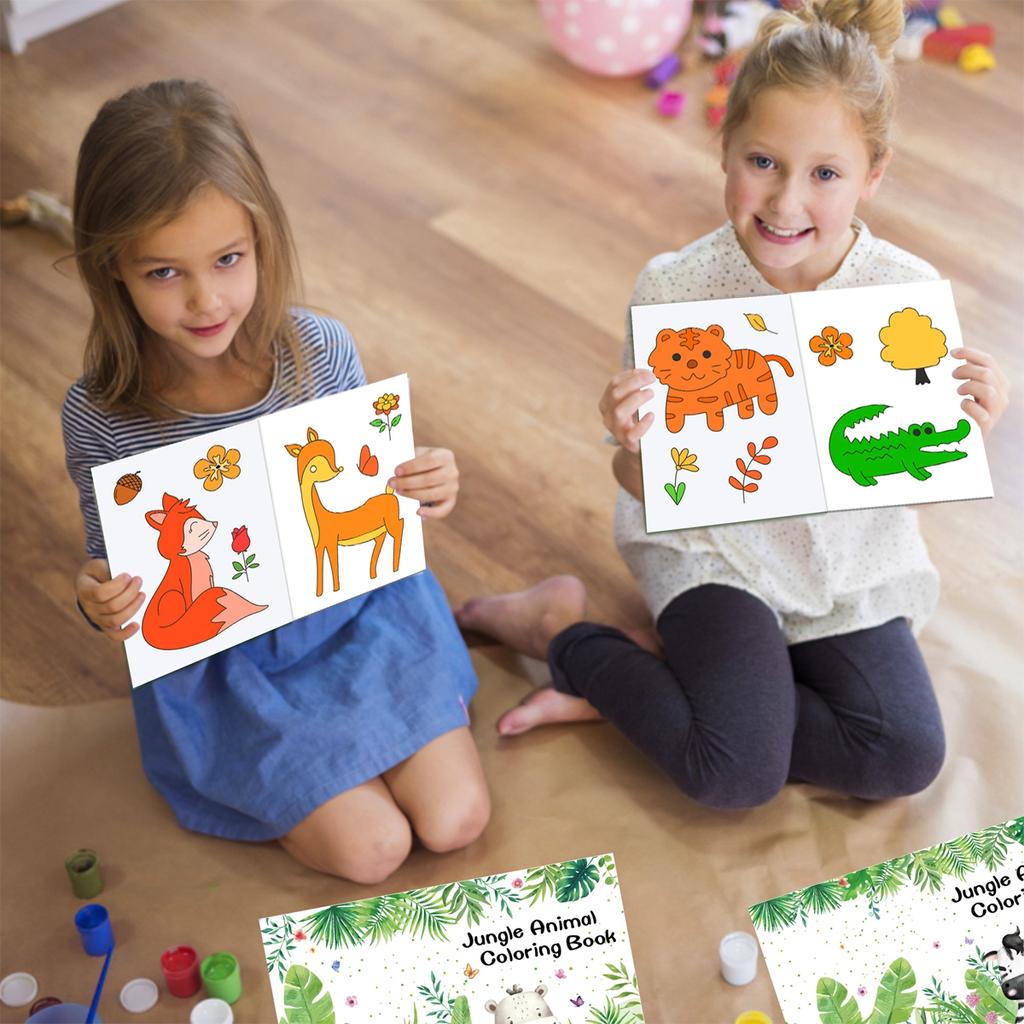 Детские раскраски Джунгли Животные Русалка Строительная техника Единорог Книга для рисования Школа Раннее образование Канцелярские товары Игрушки
