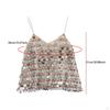 Блестящий топ-топ для клубной вечеринки Shimmer Camisole Club Party Costume Fashion Festival Beach Girls