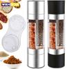 Мельница для соли и перца 2 в 1, ручная мельница из нержавеющей стали для соли и перца с регулируемой керамической мельницей для специй, кухонный инструмент