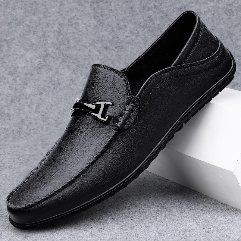 Fashion Genuine Leather Moccasins High Quality Mens Slip on Flats Casual Luxury Brand Men Loafers  2025 New Light Breathable Dress Flats