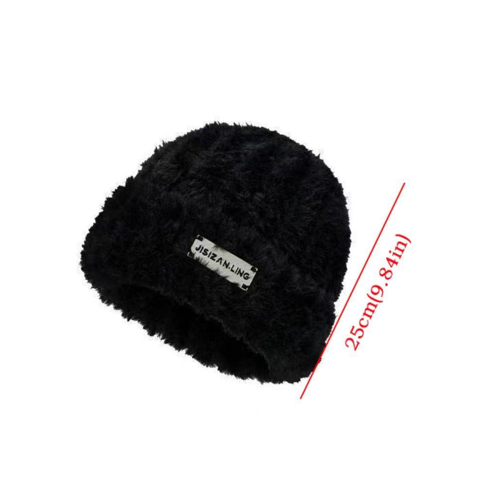 Coldproof Plush Winter Hat Soft Warm Beanie Hats Casual Ear Protection Cold Cap  Riding