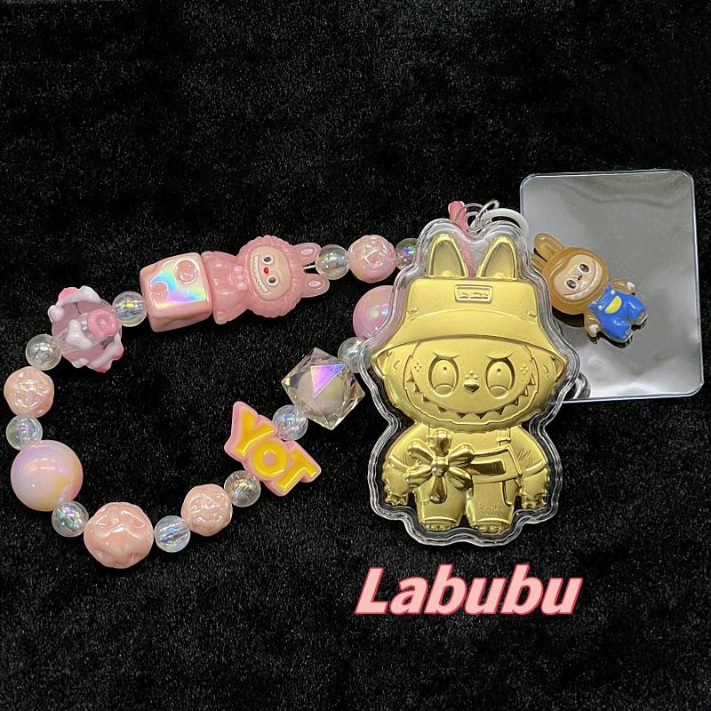 Золотой Мультяшный Милый Брелок, Включая Браслет