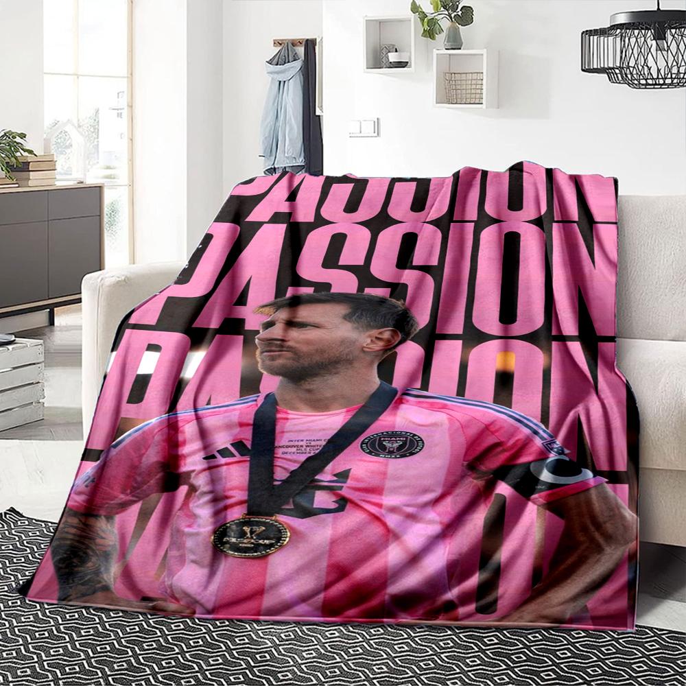 Passion Driven Soccer Star printed flannel breathable and warm blanket, a stylish home gift, suitable for home, office and bedspread use. 15a187