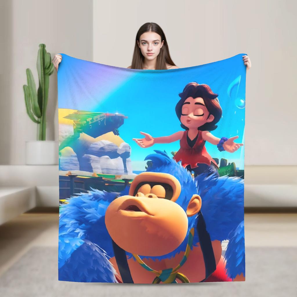 Donkey Kong Game Blankets Flannel Awesome Warm Throw Blanket for Bedspread Summer