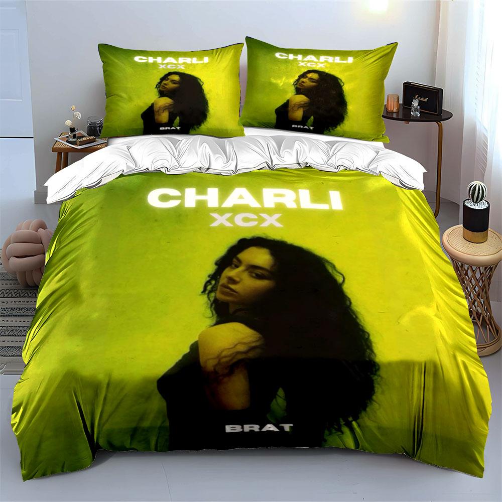 Charli XCX Portrait Bedding Set Bedding Duvet Cover Set Duvet Cover Pillowcases (1*Duvet Cover 2*Pillowcases, without duvet insert)