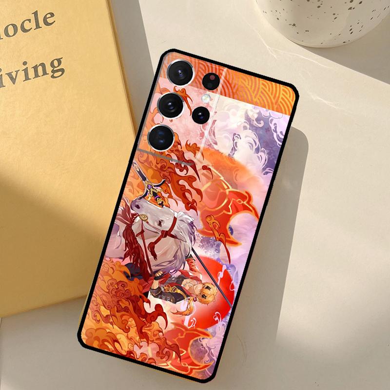 Genshin Impact ThoMa Phone Case For Samsung Galaxy S24 Ultra S20 S21 S22 S23 S25 S9 S10 Plus S25 FE Cover Shell