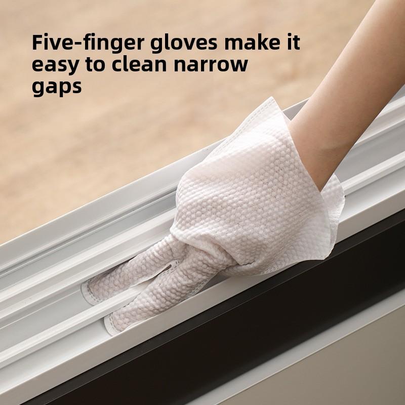 Lazy Rag Disposable Gloves Dust Cleaning Paper Kitchen Dishwashing Dry and Wet Dust Removal Gloves
