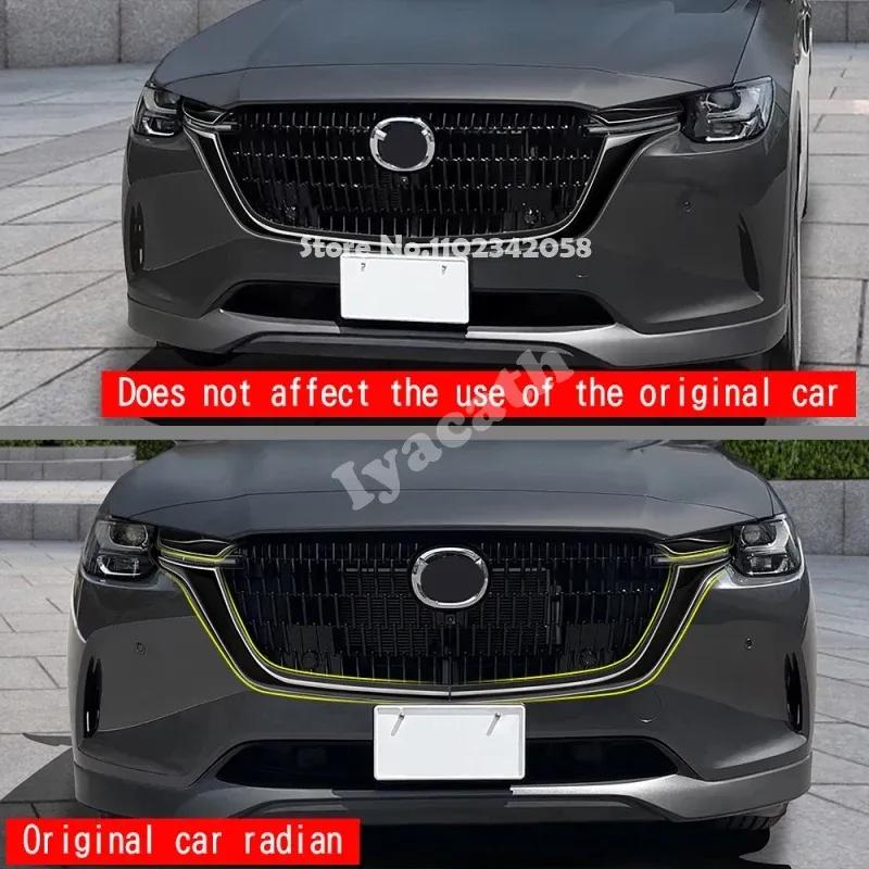 For mazda CX-60 CX60 CX-80 CX80 CX-90 CX90 2024 2025 ABS black Front Fog Lights Cover Head Headlights Lamp Stickers