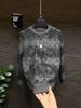 Men's Trendy Glitter Ripped Hoodie: Casual Round Neck Long Sleeve Shirt for Spring/Autumn