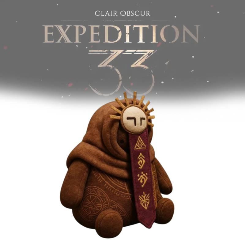 Expedition33 Brown Esquie Plush Toy Cute Cartoon Children Backpack Doll Gift